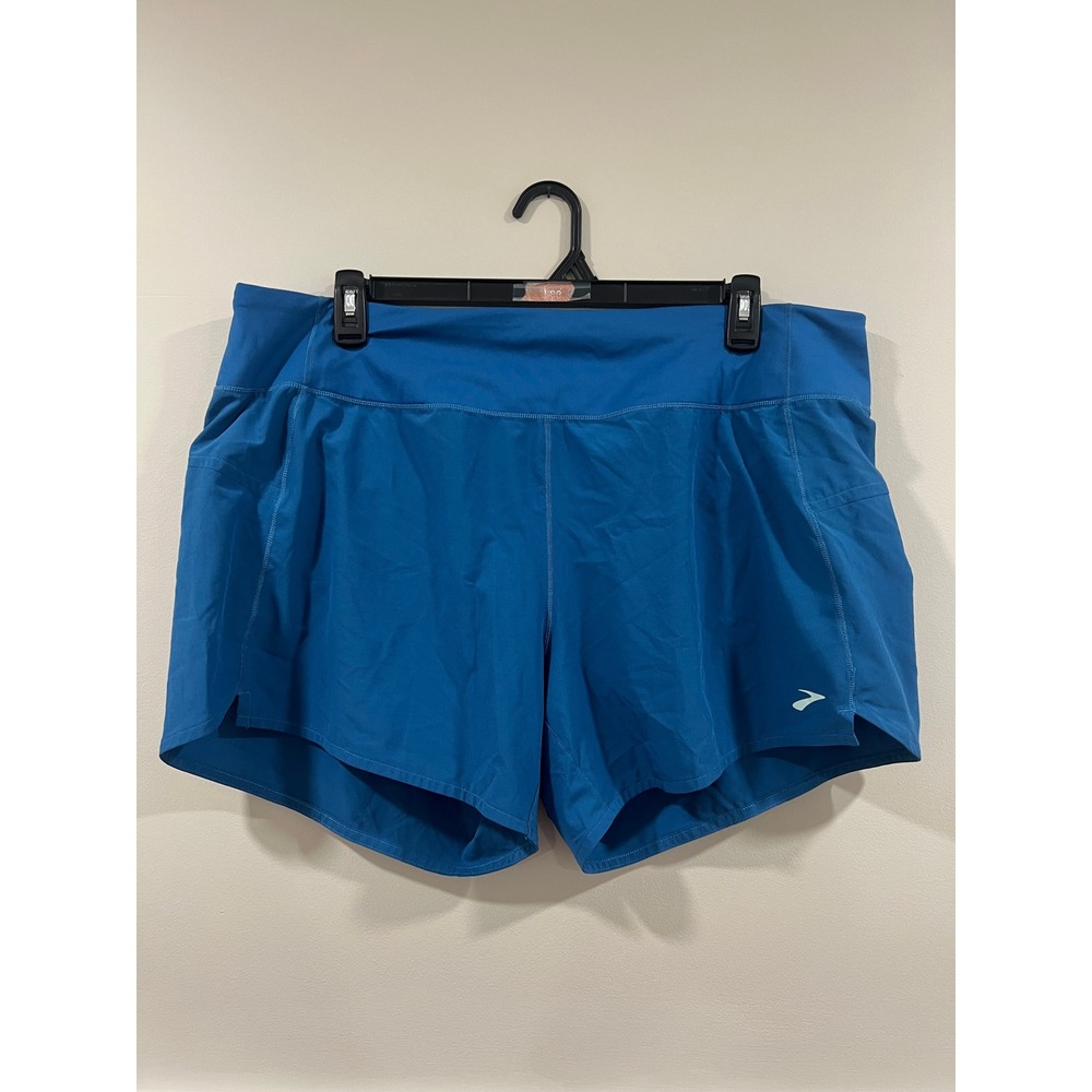 Brooks Chaser Running Shorts 5in Blue Workout Women Size XXL
